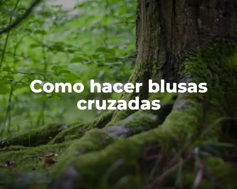 Como hacer blusas cruzadas