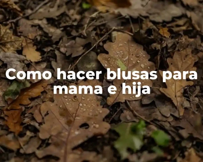 Como hacer blusas para mama e hija