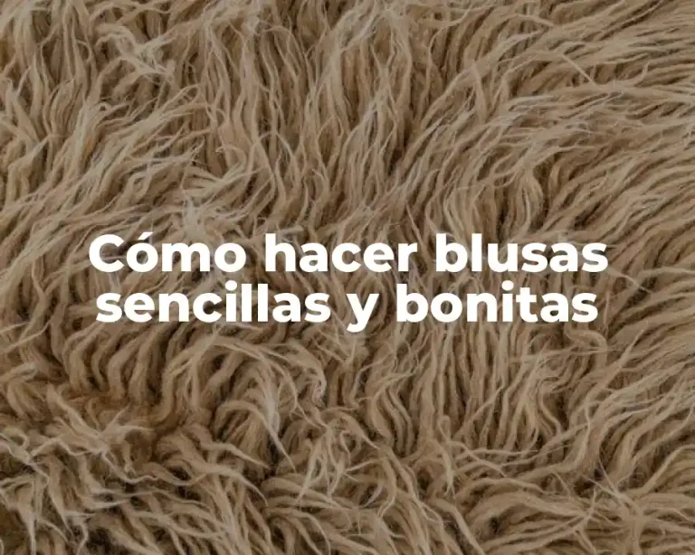 Cómo hacer blusas sencillas y bonitas