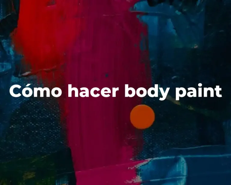 Cómo hacer body paint
