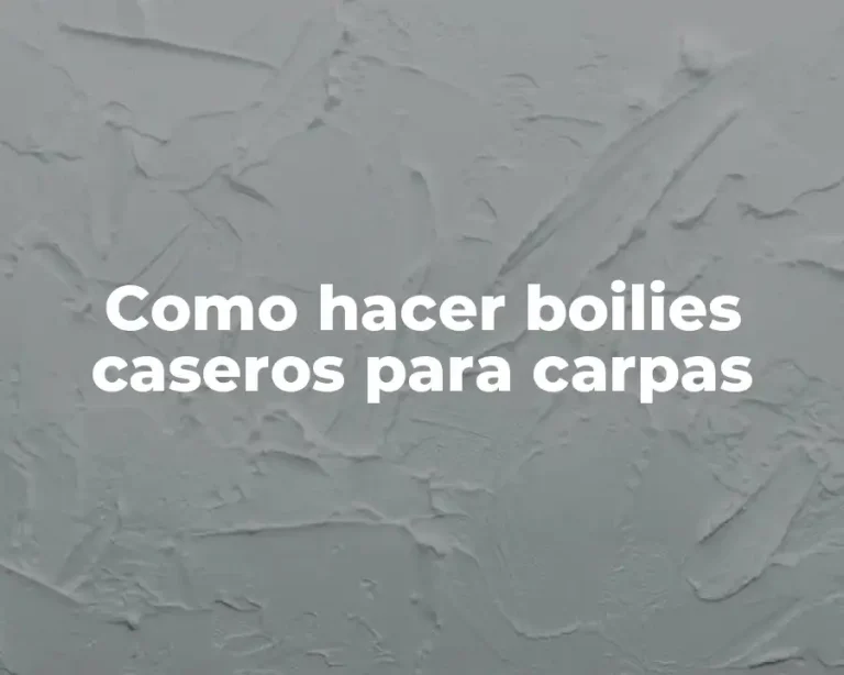 Como hacer boilies caseros para carpas