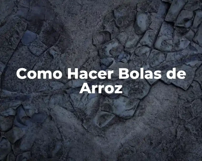 Como Hacer Bolas de Arroz