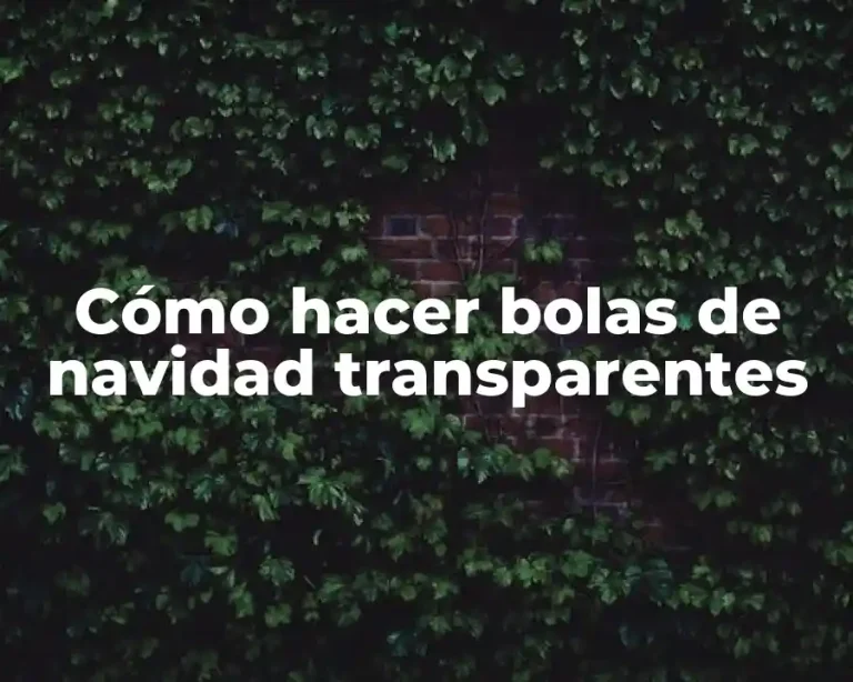 Cómo hacer bolas de navidad transparentes