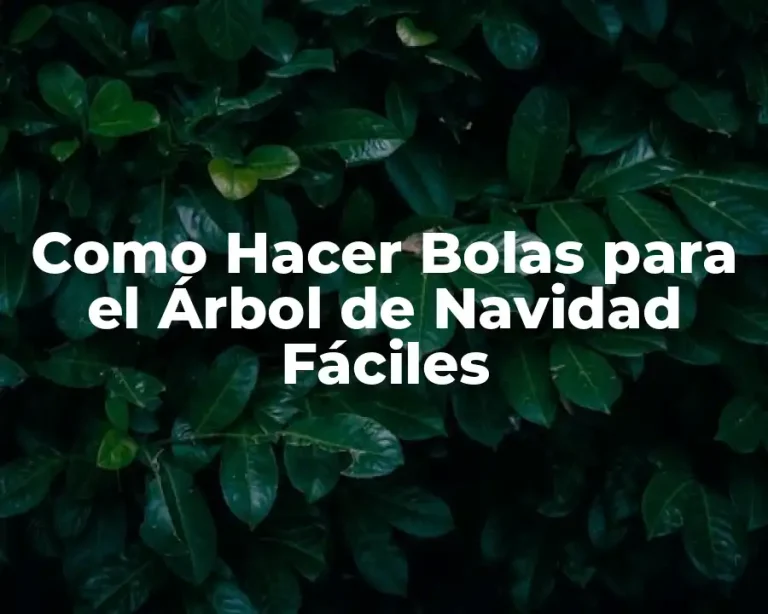 Como Hacer Bolas para el Árbol de Navidad Fáciles