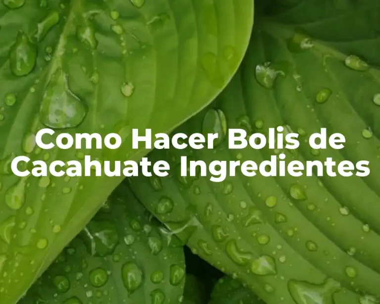 Como Hacer Bolis de Cacahuate Ingredientes