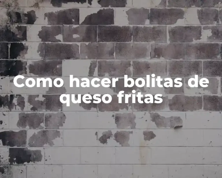 Como hacer bolitas de queso fritas