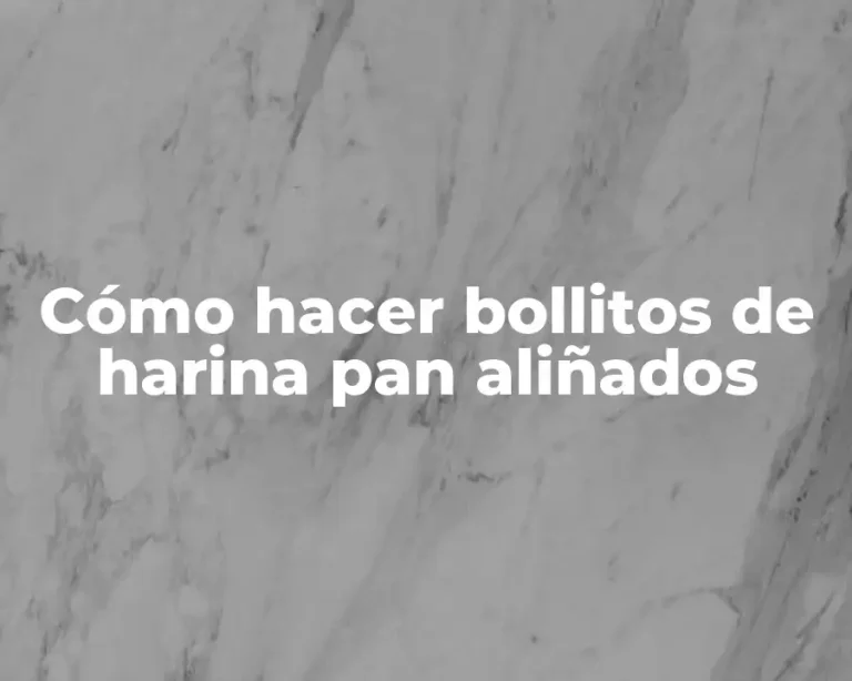 Cómo hacer bollitos de harina pan aliñados