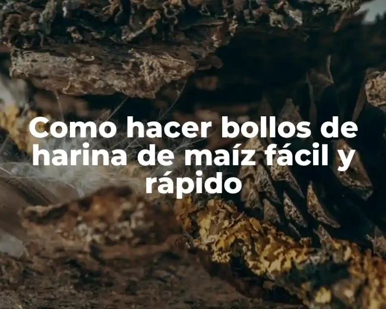 Como hacer bollos de harina de maíz fácil y rápido