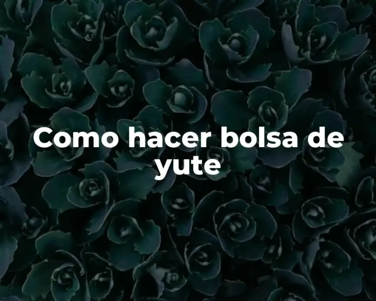 Como hacer bolsa de yute
