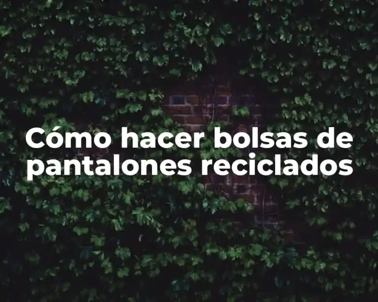 Cómo hacer bolsas de pantalones reciclados