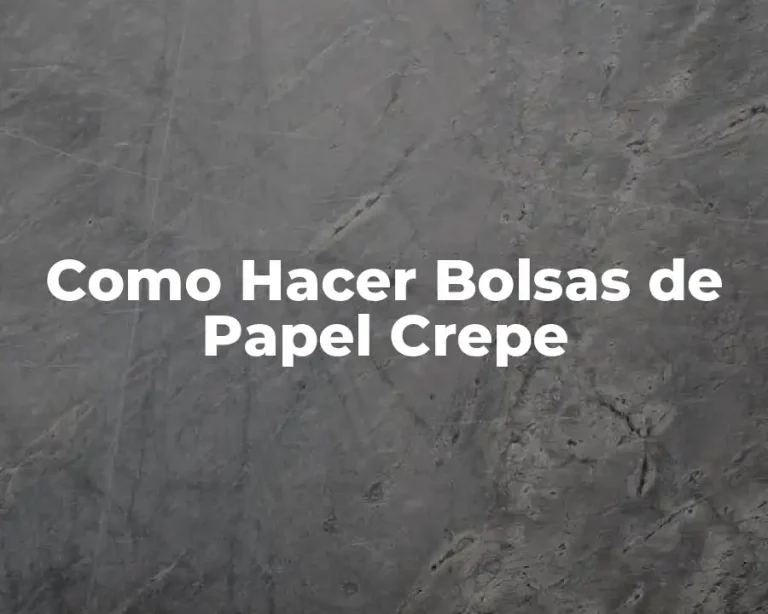 Como Hacer Bolsas de Papel Crepe