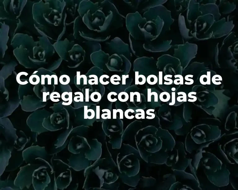 Cómo hacer bolsas de regalo con hojas blancas