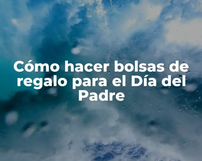 Cómo hacer bolsas de regalo para el Día del Padre
