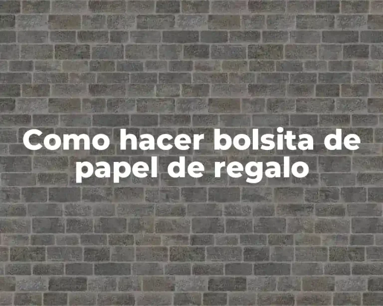 Como hacer bolsita de papel de regalo