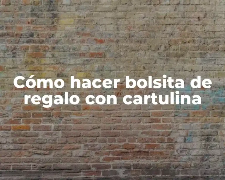 Cómo hacer bolsita de regalo con cartulina