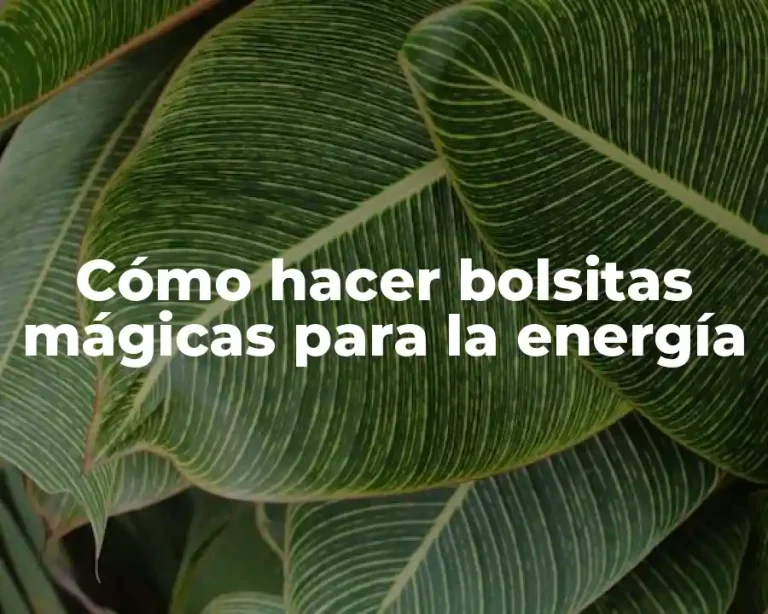 Cómo hacer bolsitas mágicas para la energía