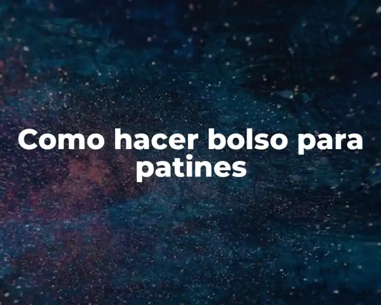 Como hacer bolso para patines