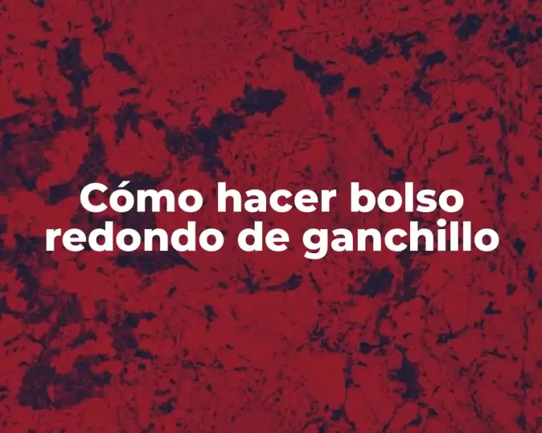 Cómo hacer bolso redondo de ganchillo