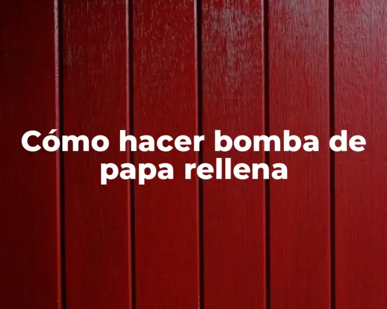 Cómo hacer bomba de papa rellena