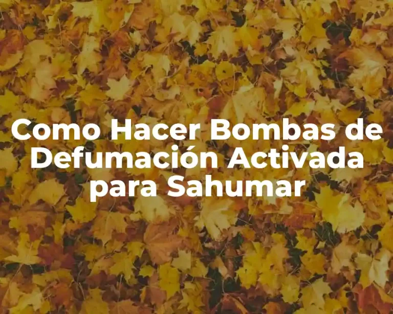 Como Hacer Bombas de Defumación Activada para Sahumar