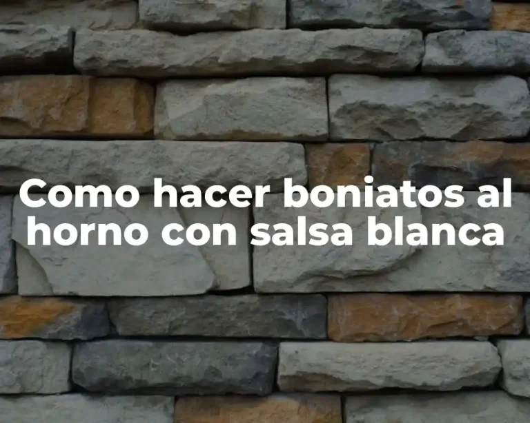 Como hacer boniatos al horno con salsa blanca