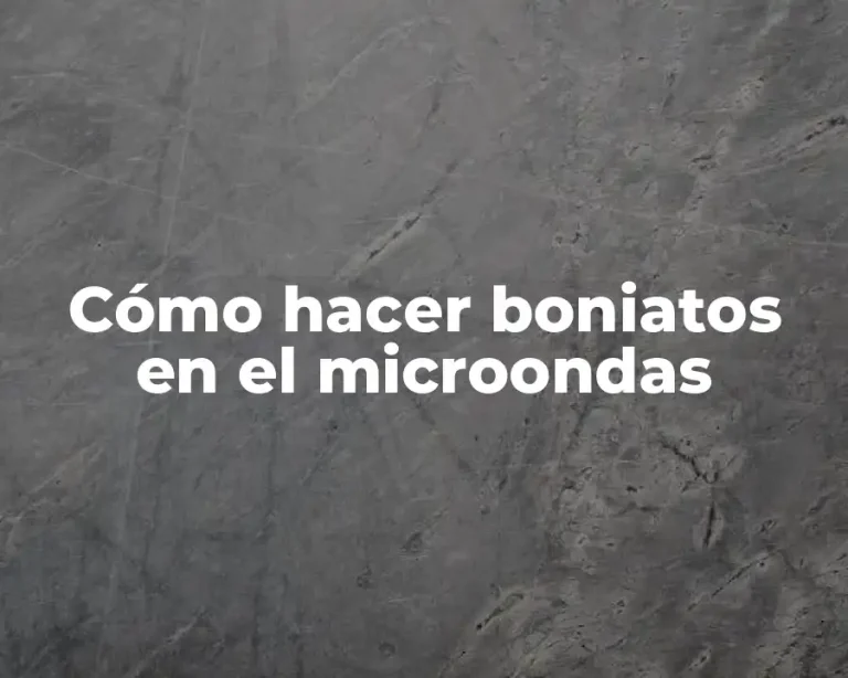 Cómo hacer boniatos en el microondas