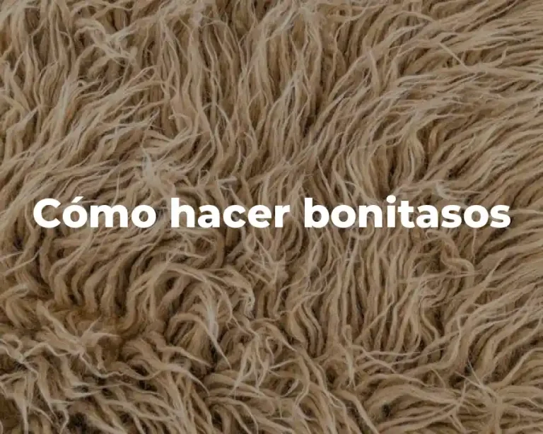 Cómo hacer bonitasos