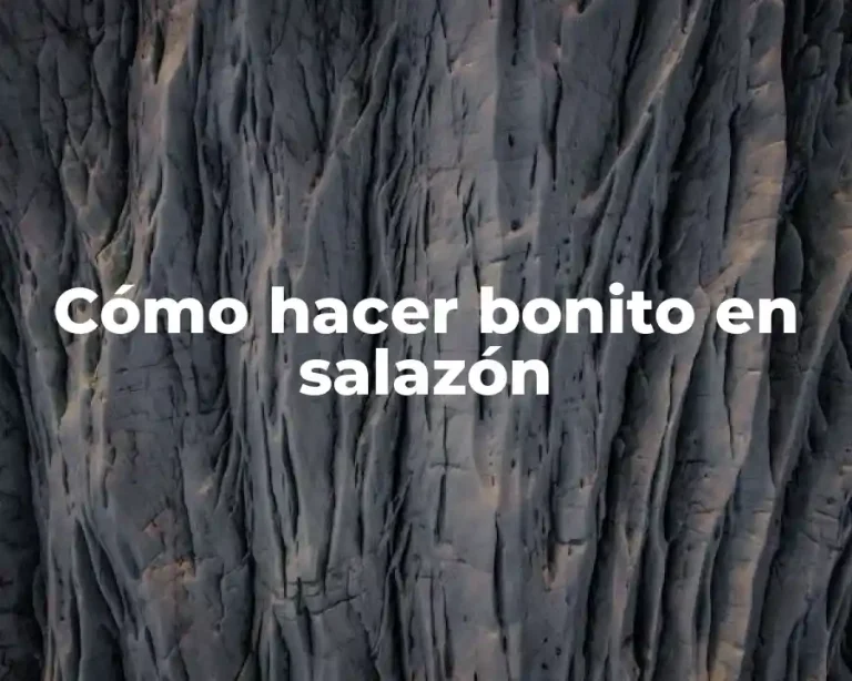 Cómo hacer bonito en salazón