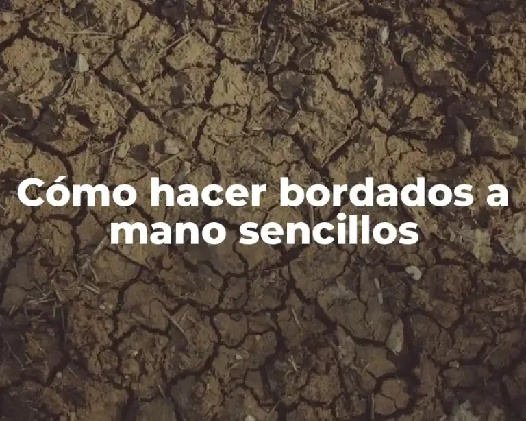 Cómo hacer bordados a mano sencillos