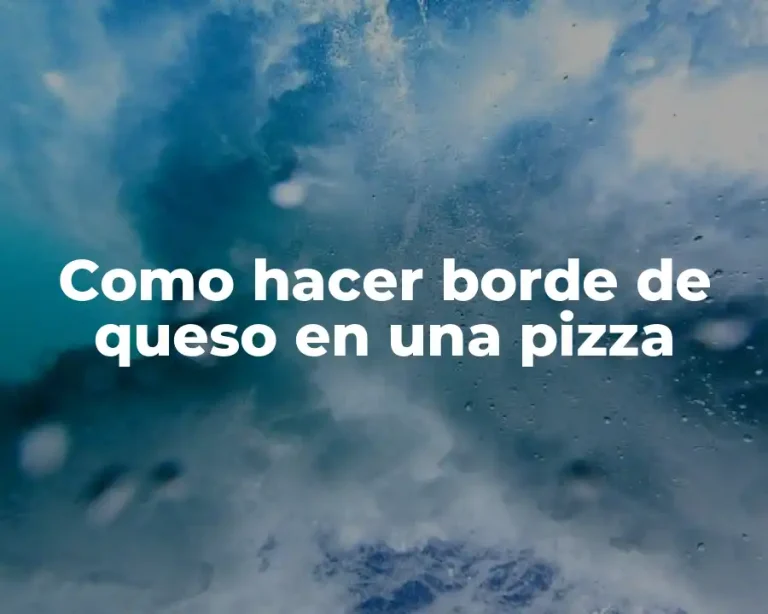 Como hacer borde de queso en una pizza