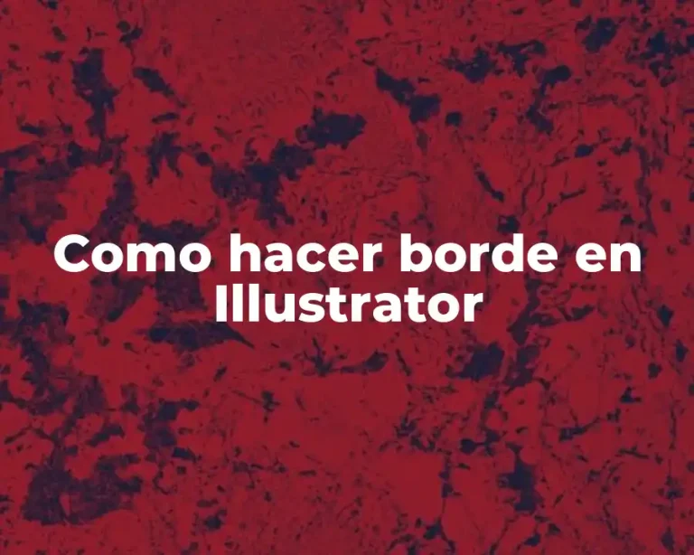 Como hacer borde en Illustrator