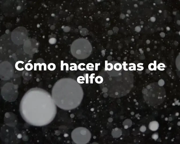 Cómo hacer botas de elfo
