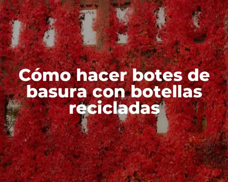 Cómo hacer botes de basura con botellas recicladas