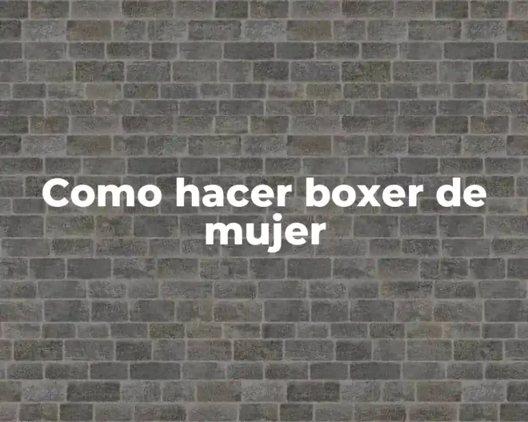 Como hacer boxer de mujer