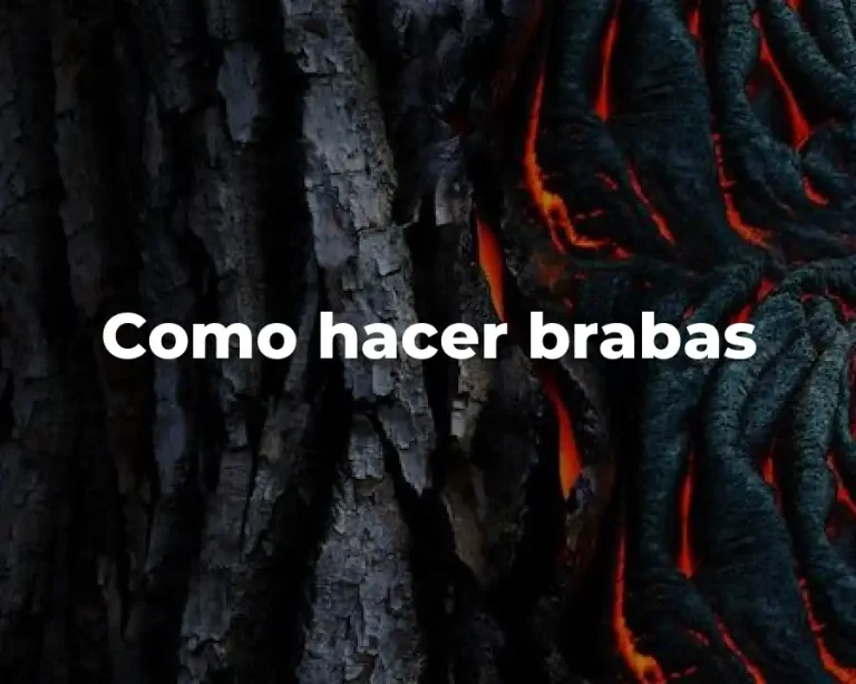 Como hacer brabas