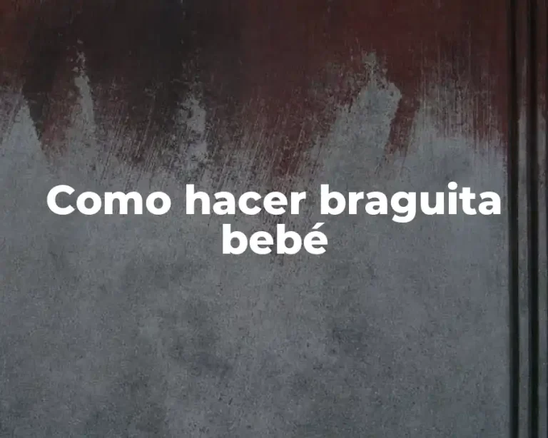 Como hacer braguita bebé