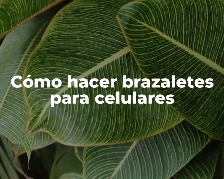 Cómo hacer brazaletes para celulares