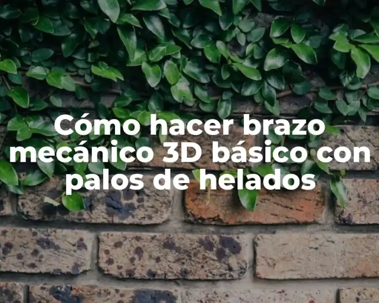 Cómo hacer brazo mecánico 3D básico con palos de helados