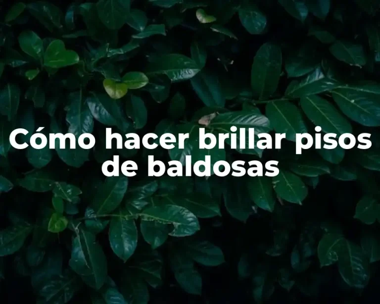 Cómo hacer brillar pisos de baldosas