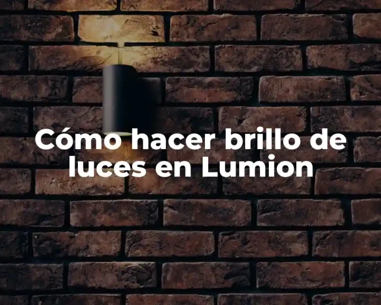 Cómo hacer brillo de luces en Lumion