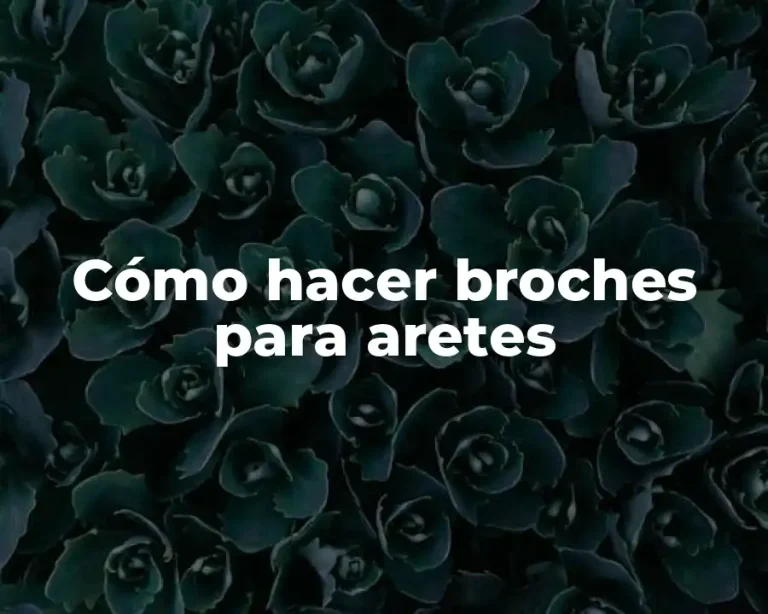 Cómo hacer broches para aretes