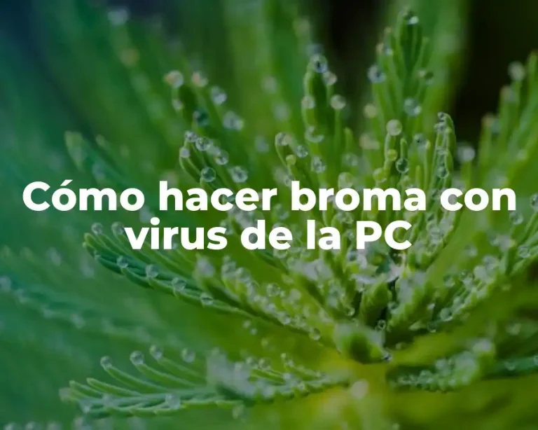 Cómo hacer broma con virus de la PC