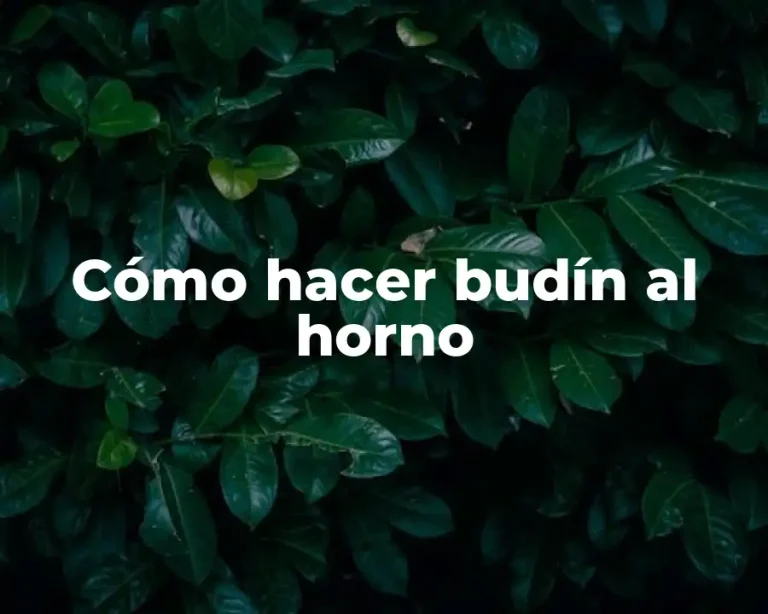 Cómo hacer budín al horno