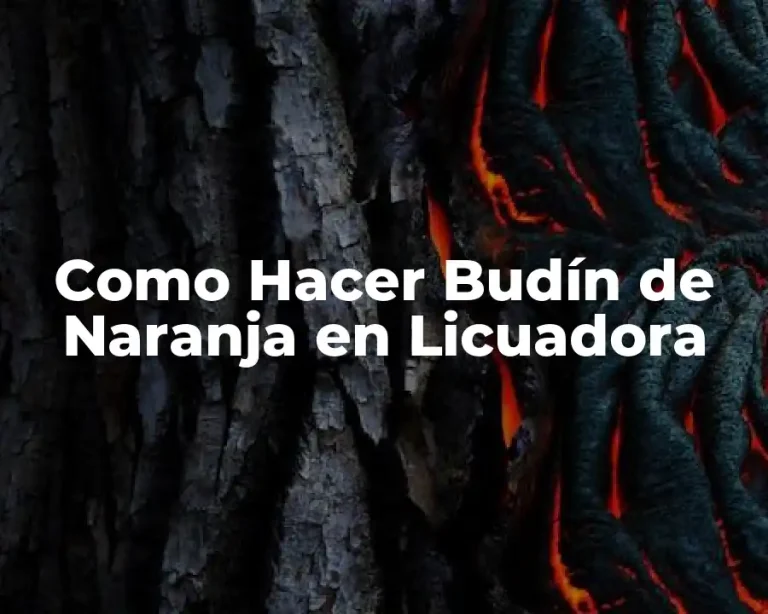 Como Hacer Budín de Naranja en Licuadora