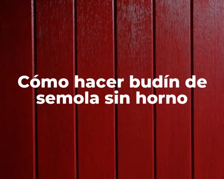 Cómo hacer budín de semola sin horno