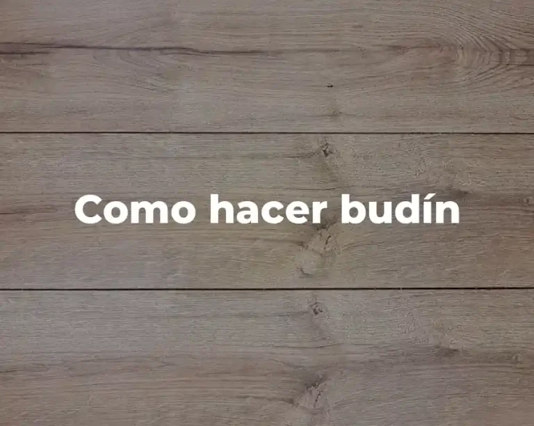 Como hacer budín
