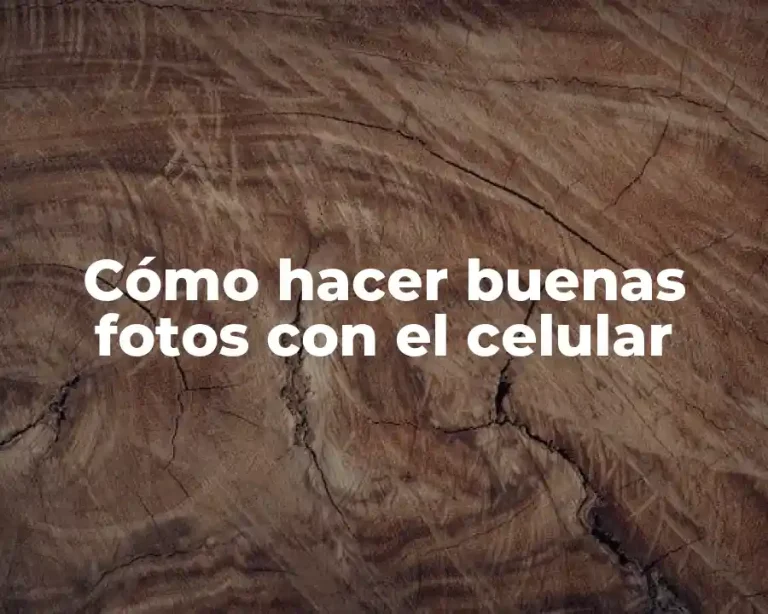 Cómo hacer buenas fotos con el celular