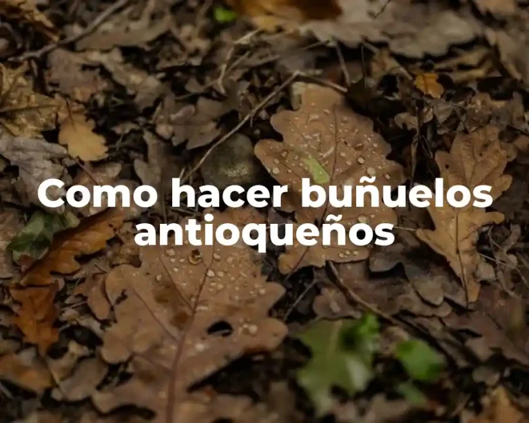 Como hacer buñuelos antioqueños