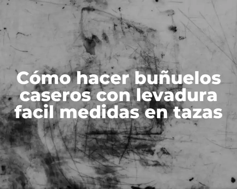Cómo hacer buñuelos caseros con levadura facil medidas en tazas