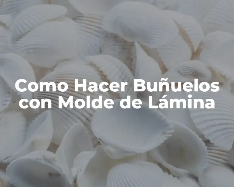 Como Hacer Buñuelos con Molde de Lámina